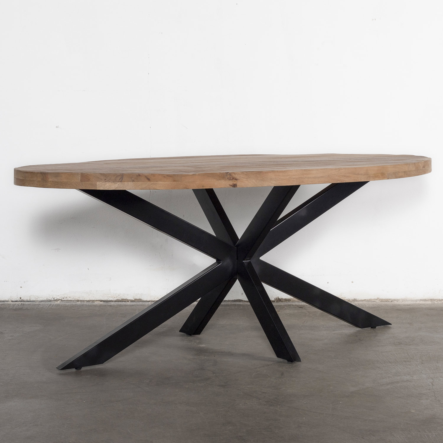 Esstisch Mosan oval 180 x 100 cm Mango Holz