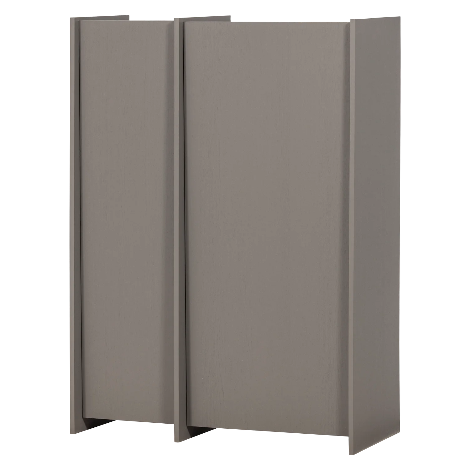 Schrank Aufbewahrungsschrank BROCK H 140 cm 2-türig Esche Funrier warmgrau