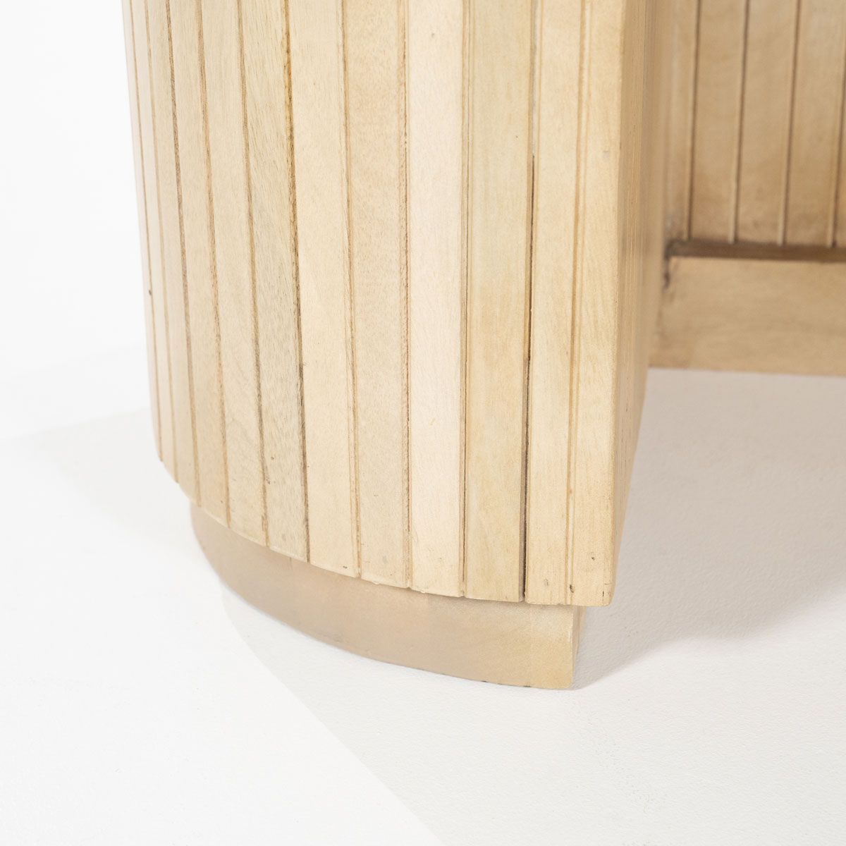 Schreibtisch Mari 129 x 60 cm Mangoholz hellbraun Marmor