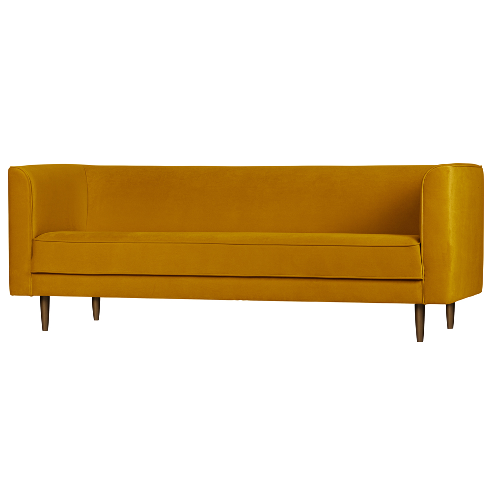 vtwonen 3 Sitzer Sofa Studio Samt ocker 220 cm Samtcouch Couch