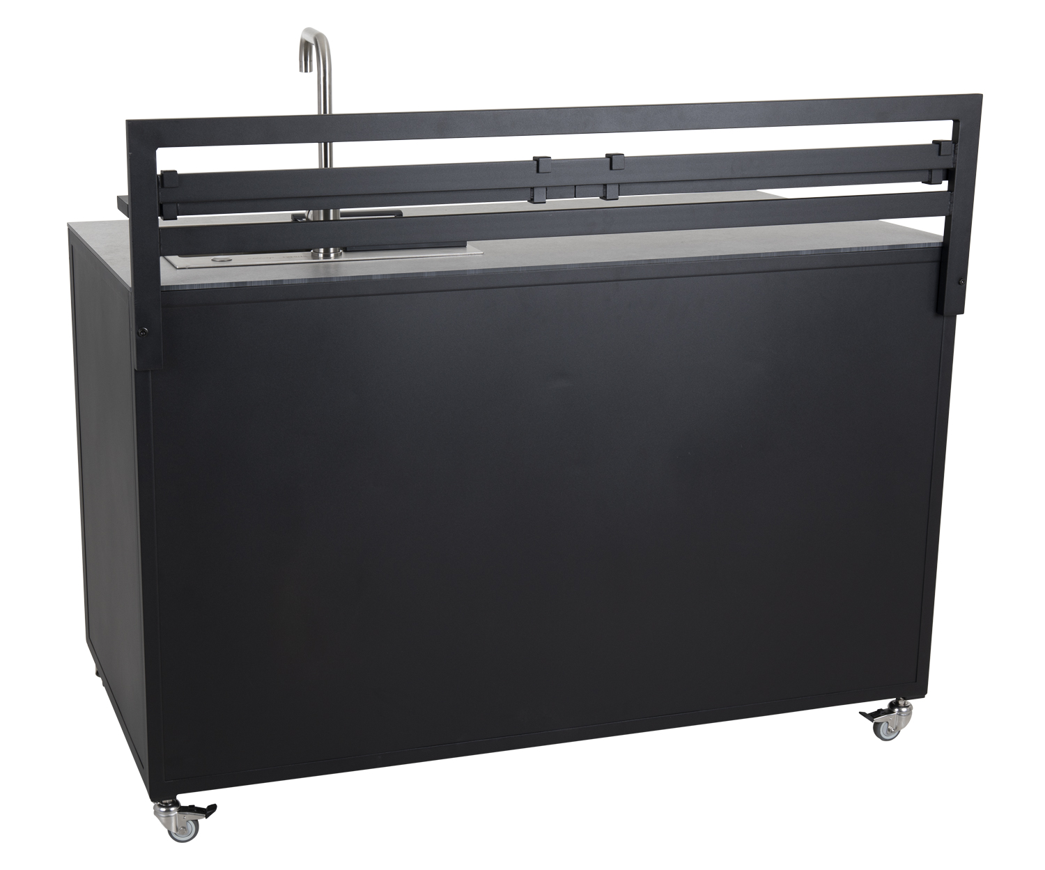 Fornax Außenküche komplett Eckelement + Grilleinsatz + Spüle + Endstück