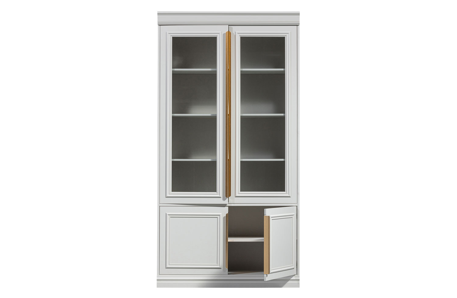 BePureHome Vitrinenschrank Organize B 110 cm Kiefer grau Vitrine