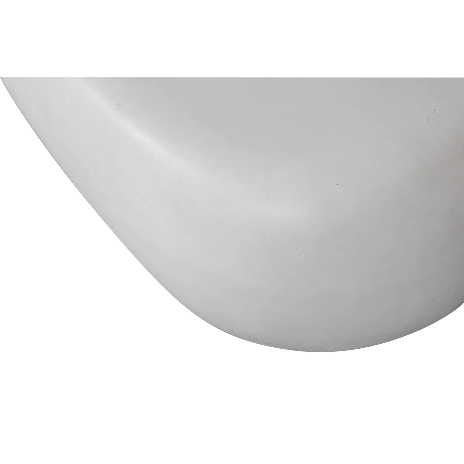 Couchtisch Pebble 100 x 43 cm Faserlehm Betonoptik weiß Outdoor