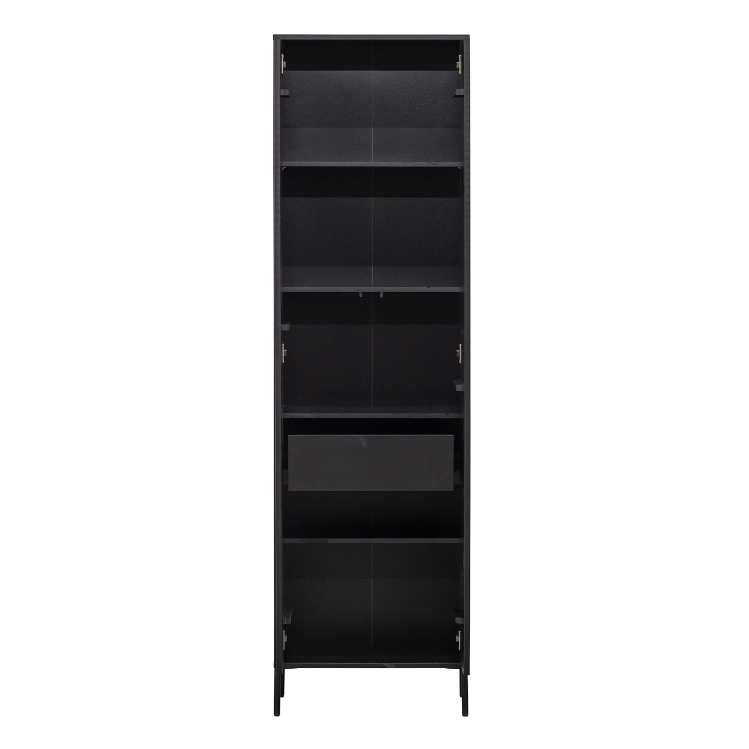 Schrank New Gravure H 210 cm Kiefer schwarz