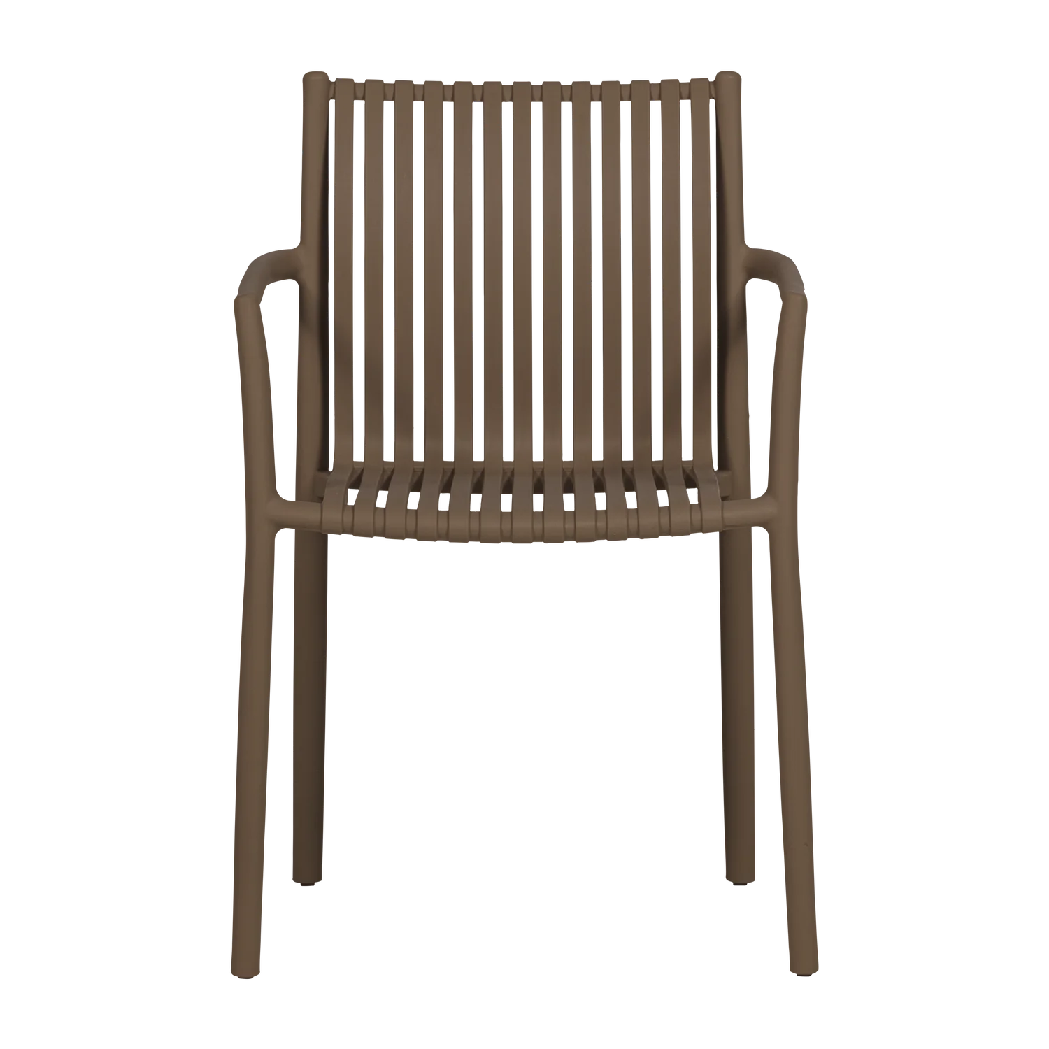 2er Set Gartenstuhl Kunststoff EASY GOING mittelbraun