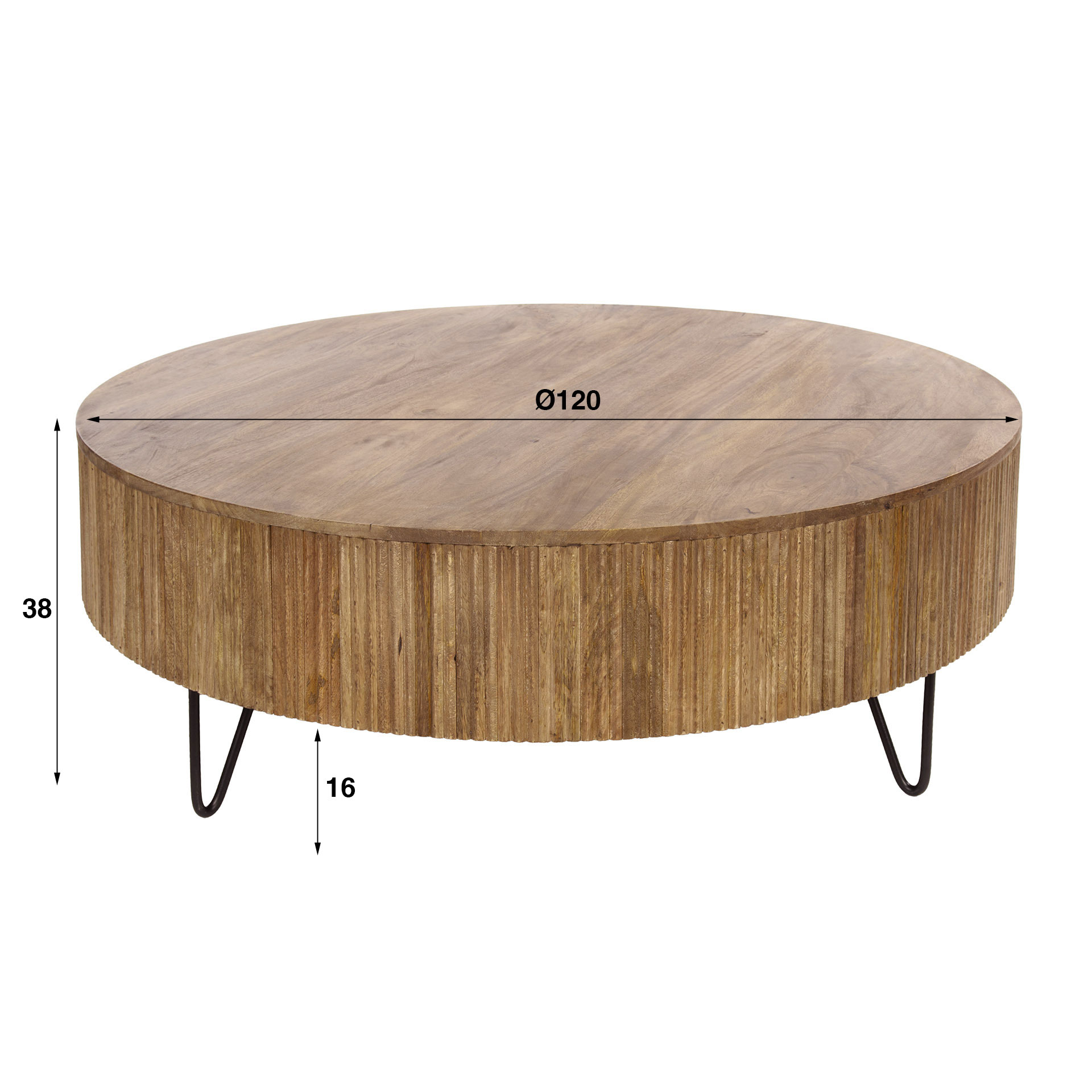 Couchtisch SWELL Ø 120 cm Mangoholz