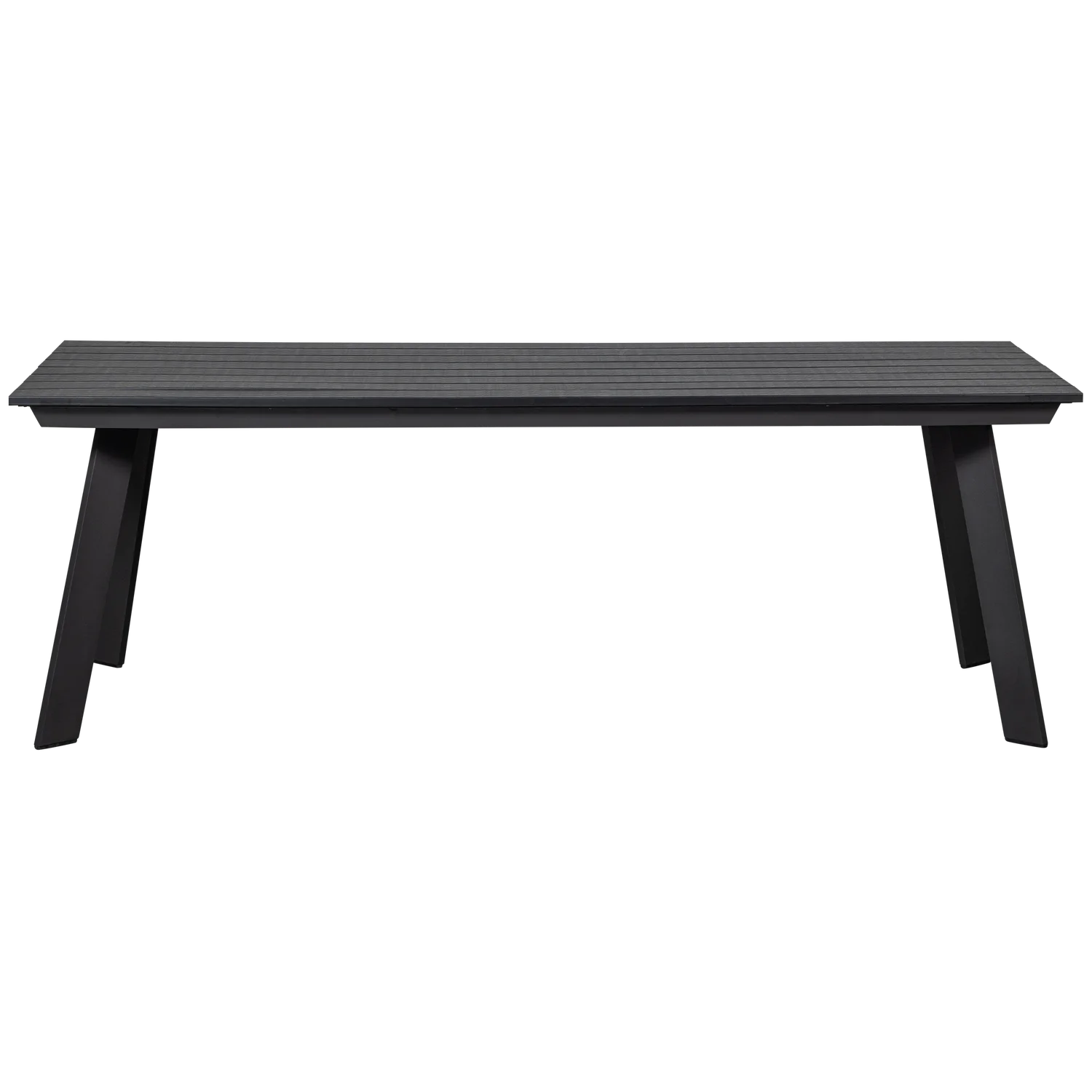 Gartentisch VEERLE 220 x 100 cm Polyholz Aluminium anthrazit Esstisch Outdoor