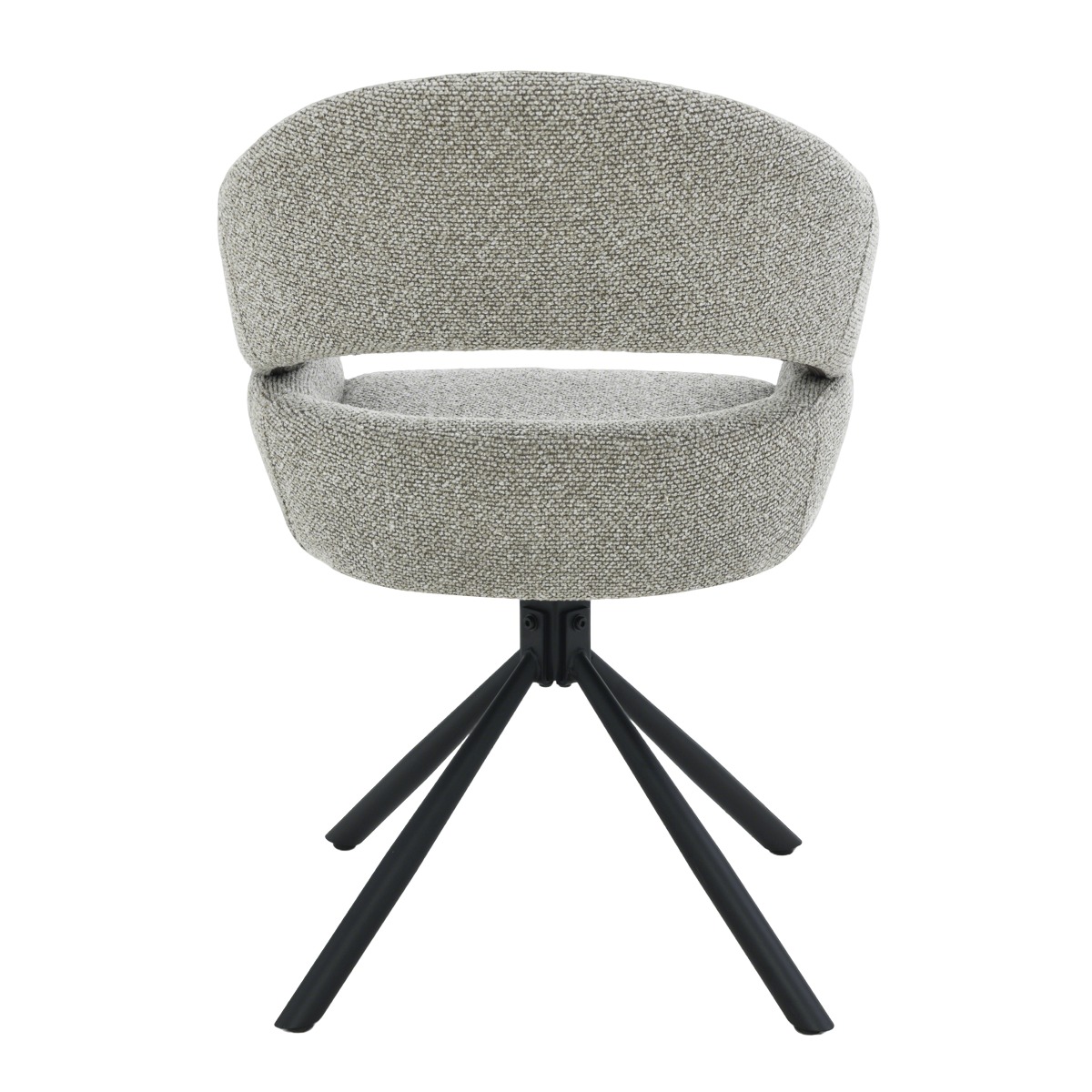 Esszimmerstuhl Linn Drehstuhl Stuhl mit Armlehnen Stoff taupe