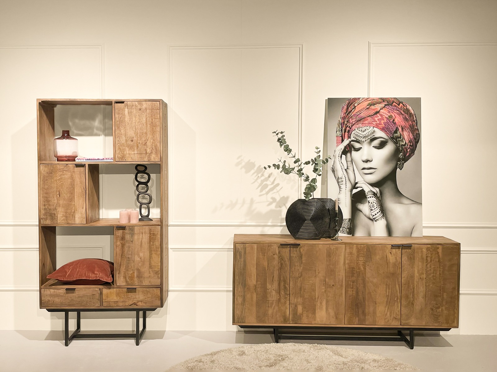 Sideboard Anrichte Valdez 180 cm Mangoholz natur  