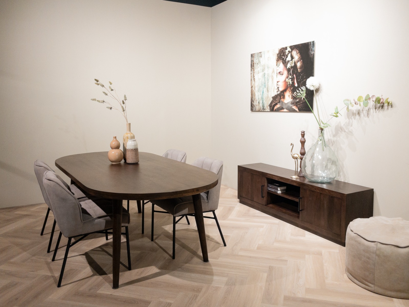 TV Möbel Jaxx B 180 cm Lowboard Mangoholz braun