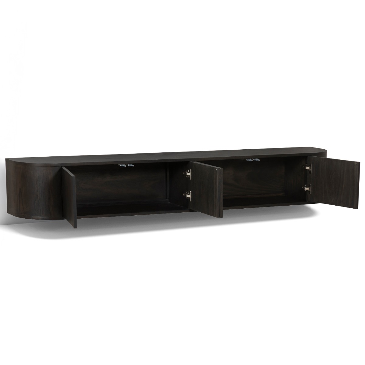 TV Möbel Lowboard Novero 220 cm schwebend braun