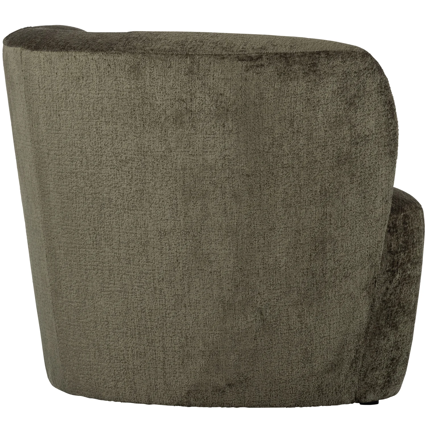 kleines Sofa Stone links 112 cm Struktur-Samt warmgrün Loungesofa