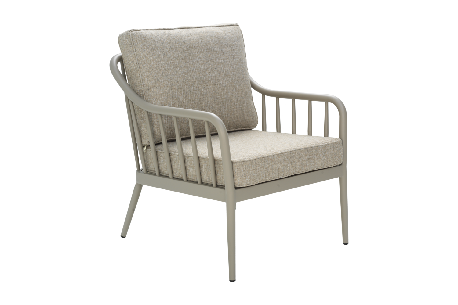 Gartensessel Gartenstuhl Coleville mit Kissen Aluminium khaki