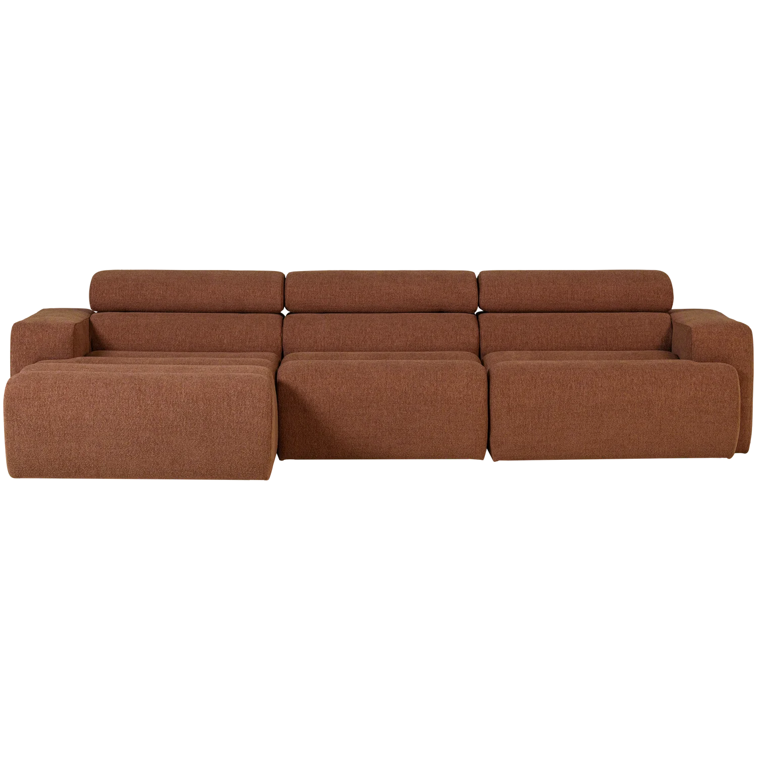 Ecksofa Sofa NOVI Bezug Bouclé terra Chaiselongue links