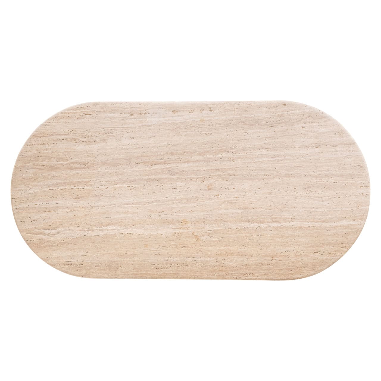 Esstisch Cantera oval 200 x 100 cm Travertin beige  
