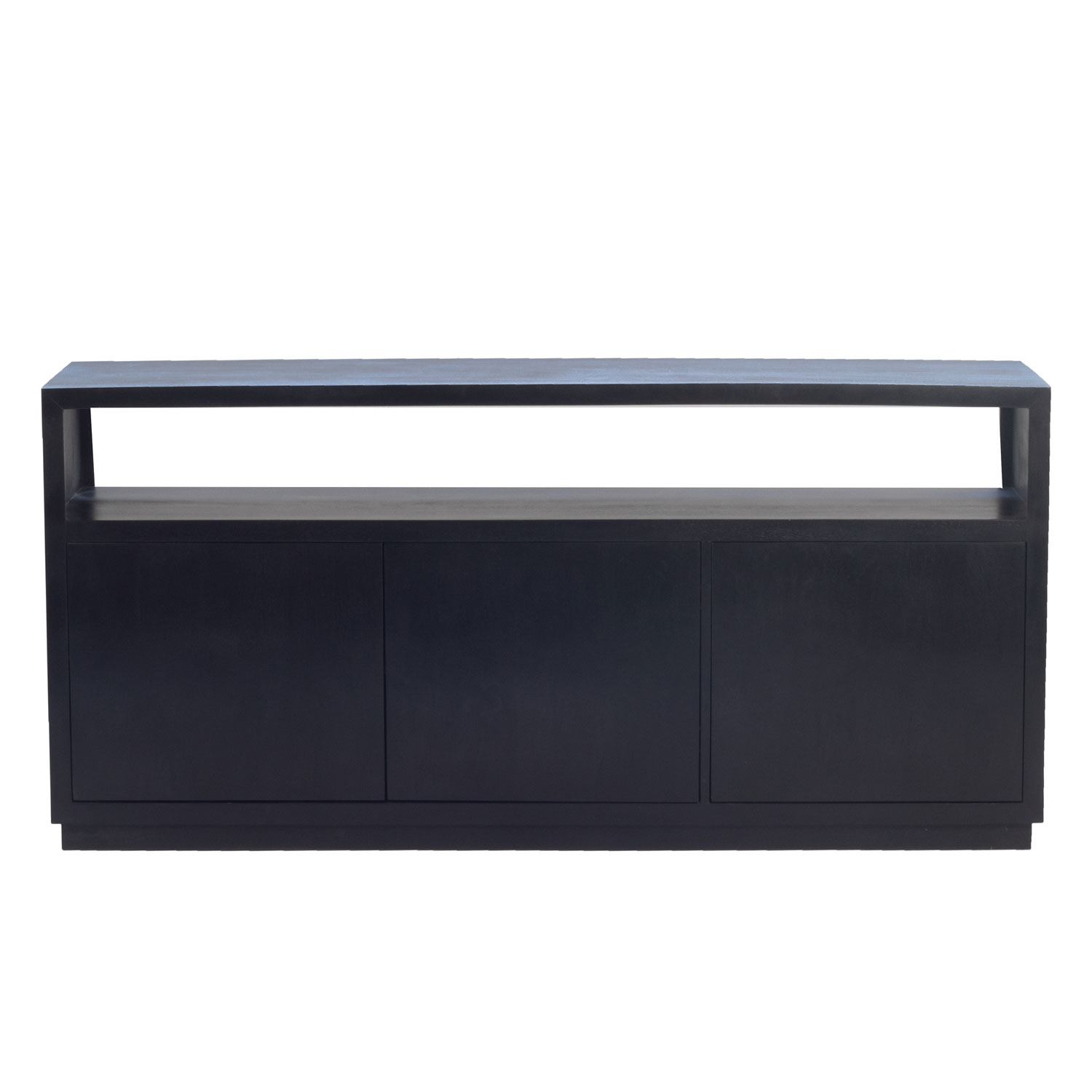 Sideboard Aura 180 cm mit 3 Türen Mango schwarz