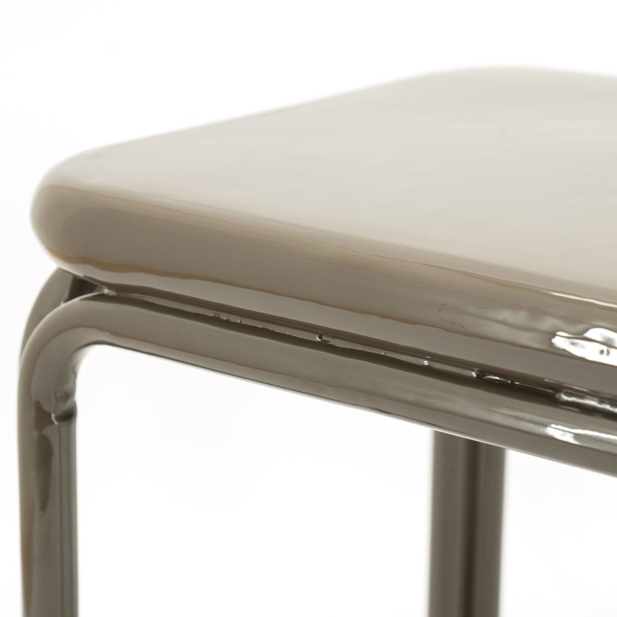 Beistelltisch Zilo 43 x 43 cm Metall dunkelbraun  