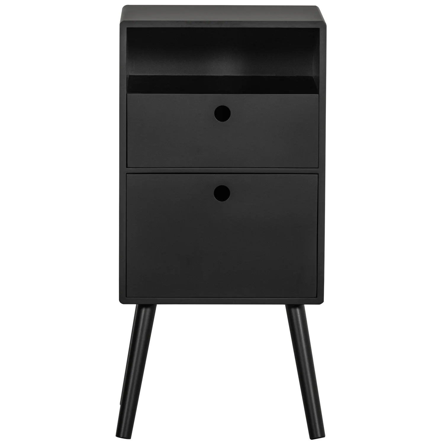 Nachtschränkchen OZZY H 75 cm MDF schwarz Nachttisch