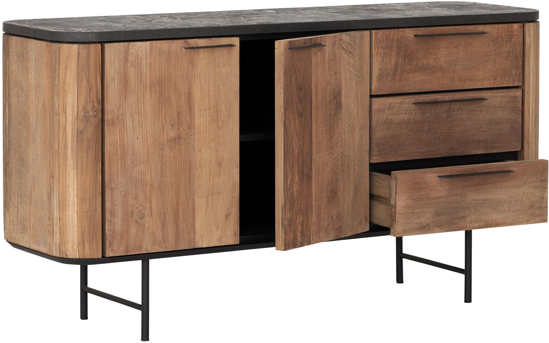 Sideboard Soho 160 cm recyceltes Teakholz Mortex Kommode