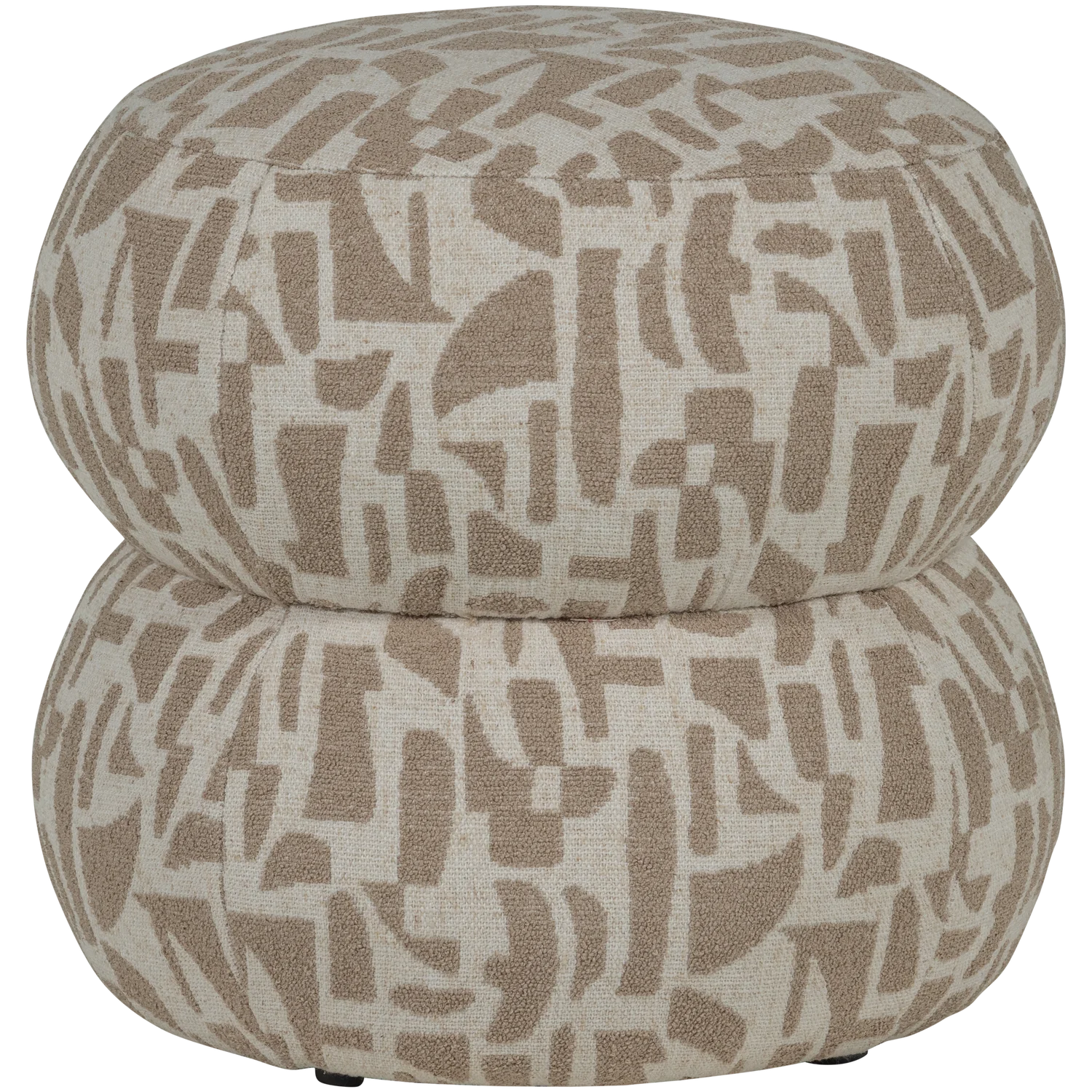 Hocker rund Ø 43 cm ANIC grafisches Muster sandfarben