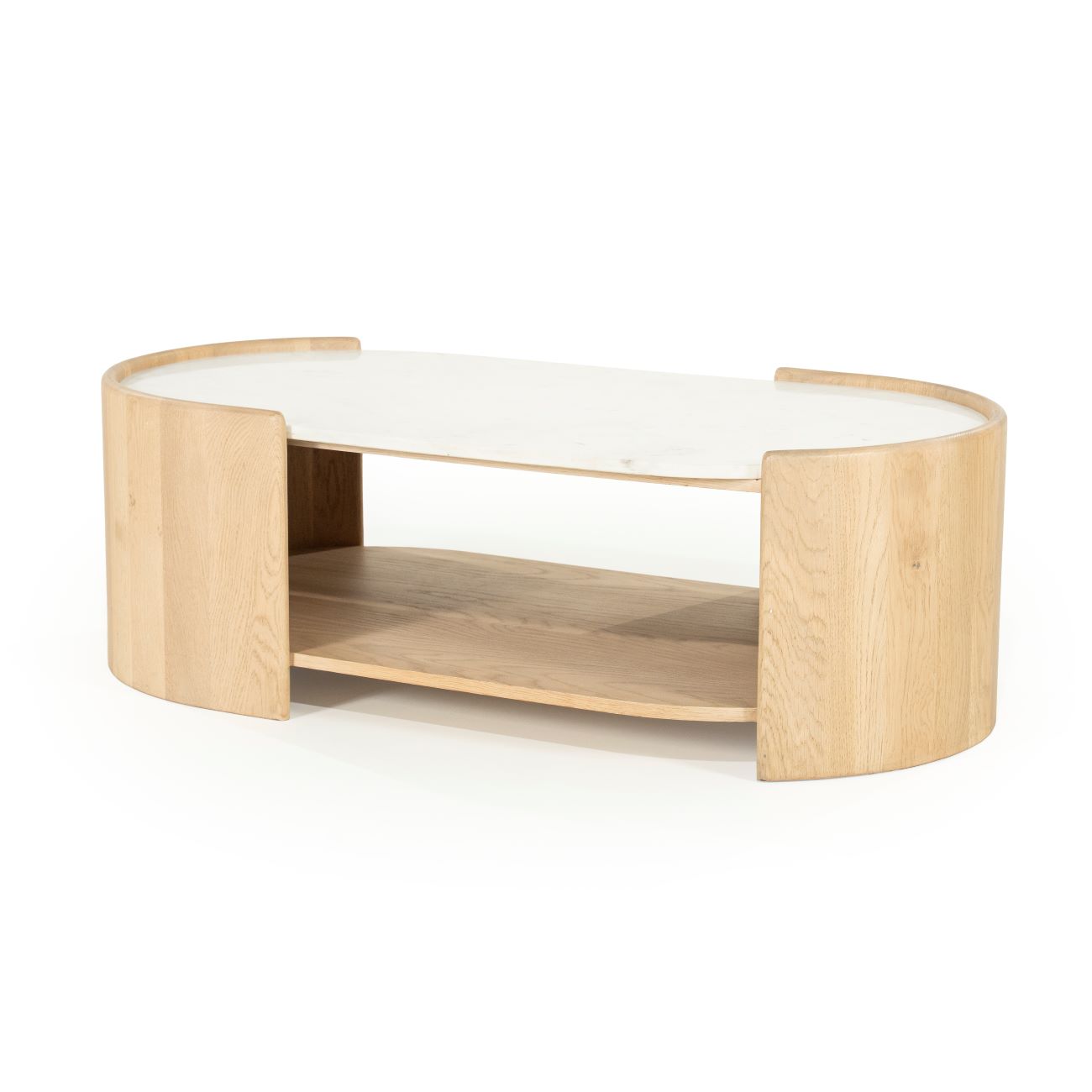 Couchtisch DON Eiche Marmor natur