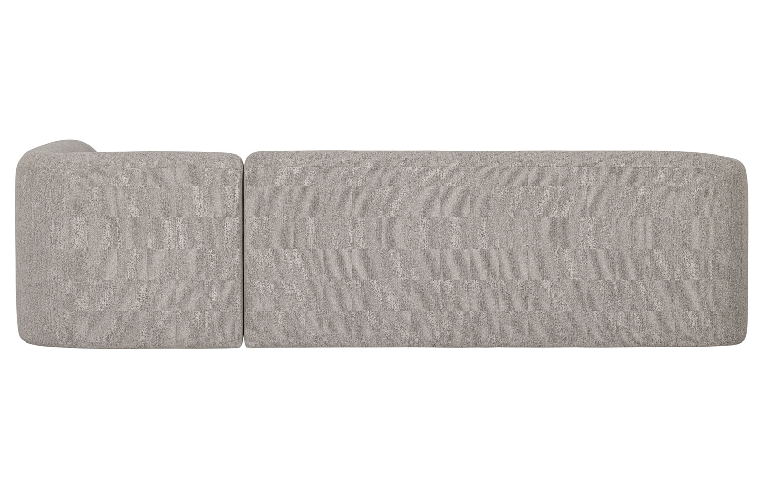 Eckgarnitur Sloping Chenille off white melange Ecksofa Longchair rechts