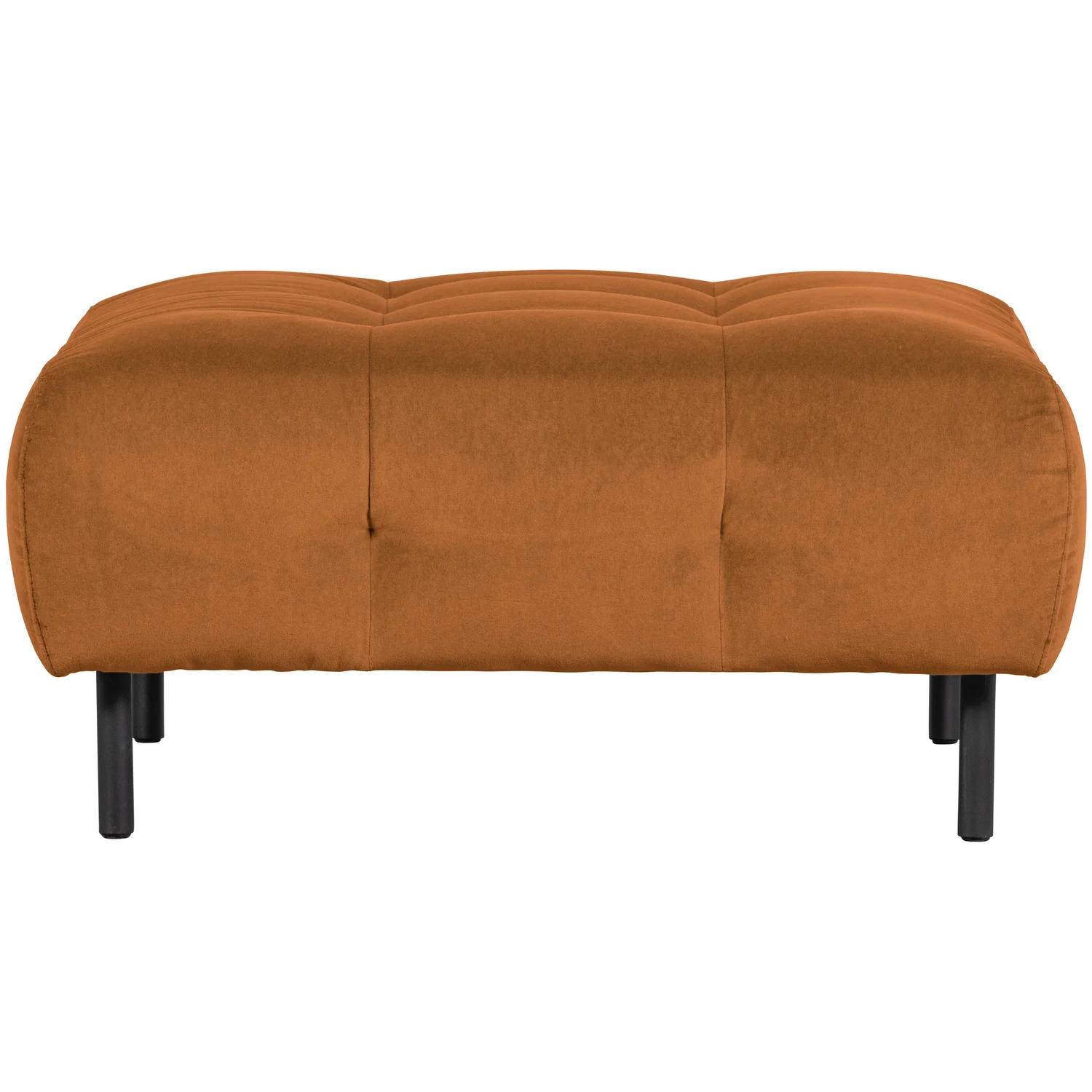 Pouf LLOYD 90 x 90 cm Hocker Sitzhocker Samt Velvet zimt