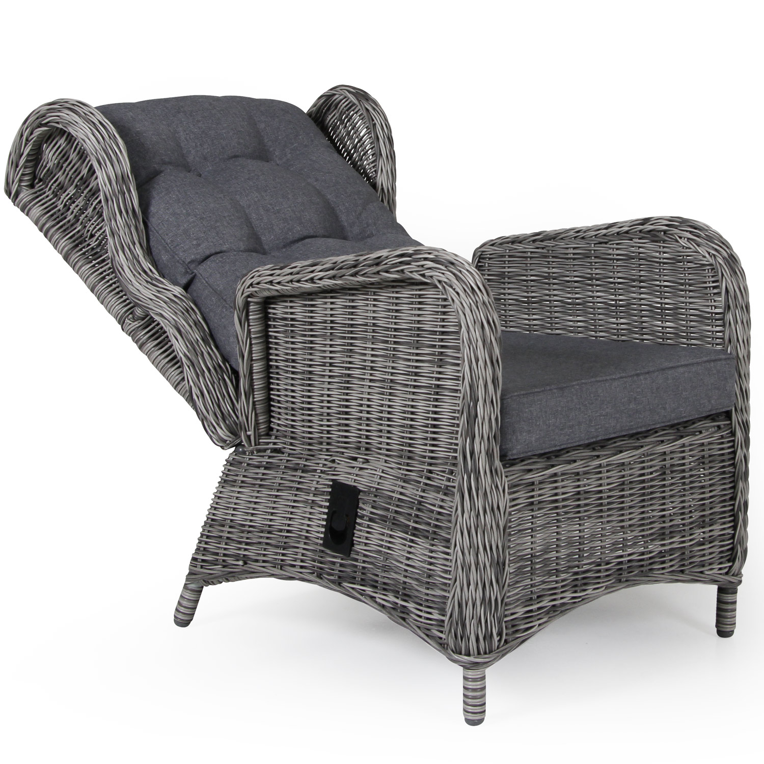 Garten Relax Sessel Rosita verstellbar grau incl Kissen
