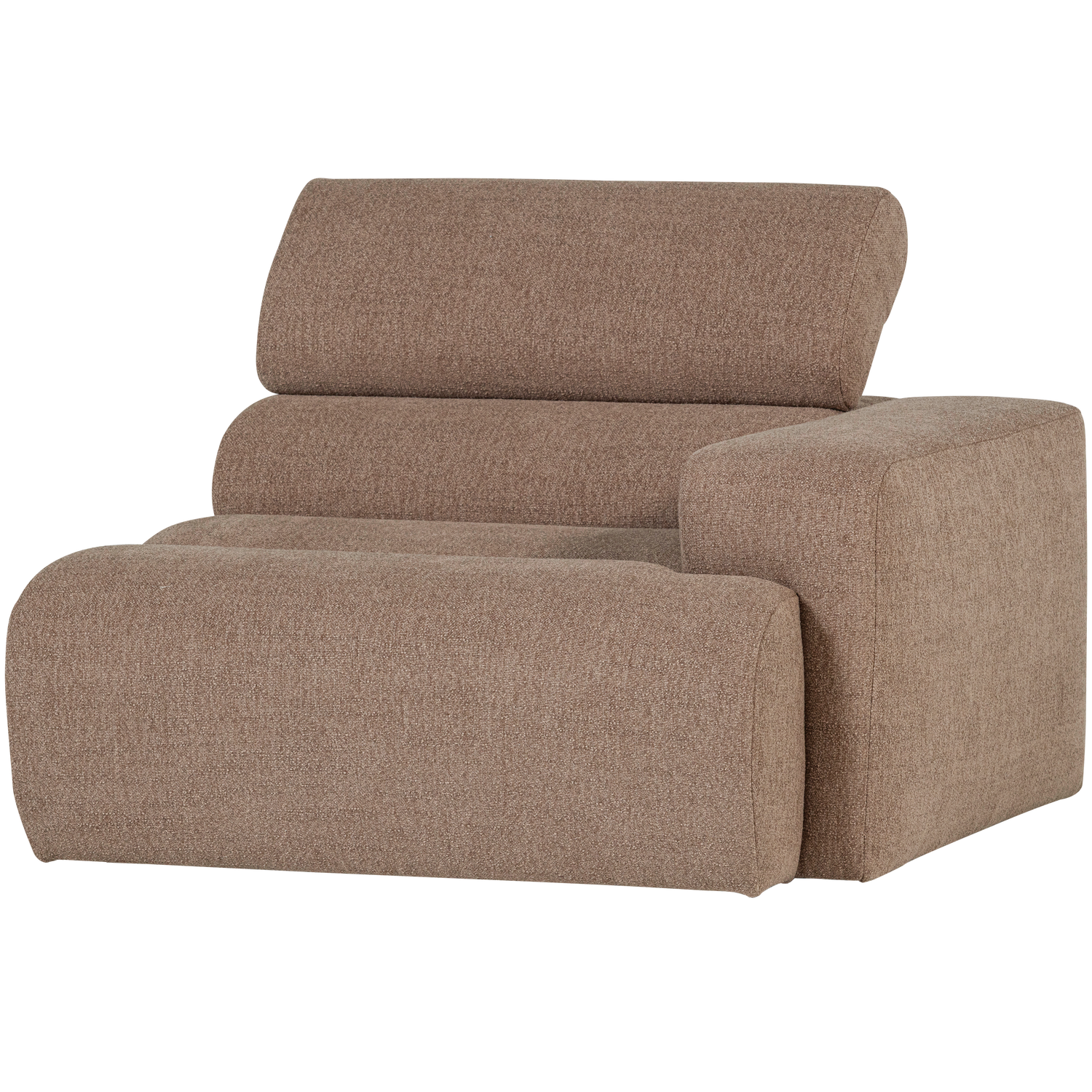 Sofaelement NOVI mit Armlehne rechts Element Bouclé taupe