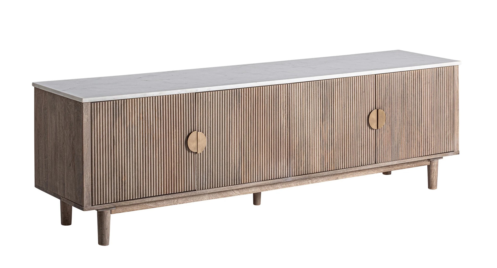 TV Möbel Lowboard ZERF 200 cm mit Marmor Platte