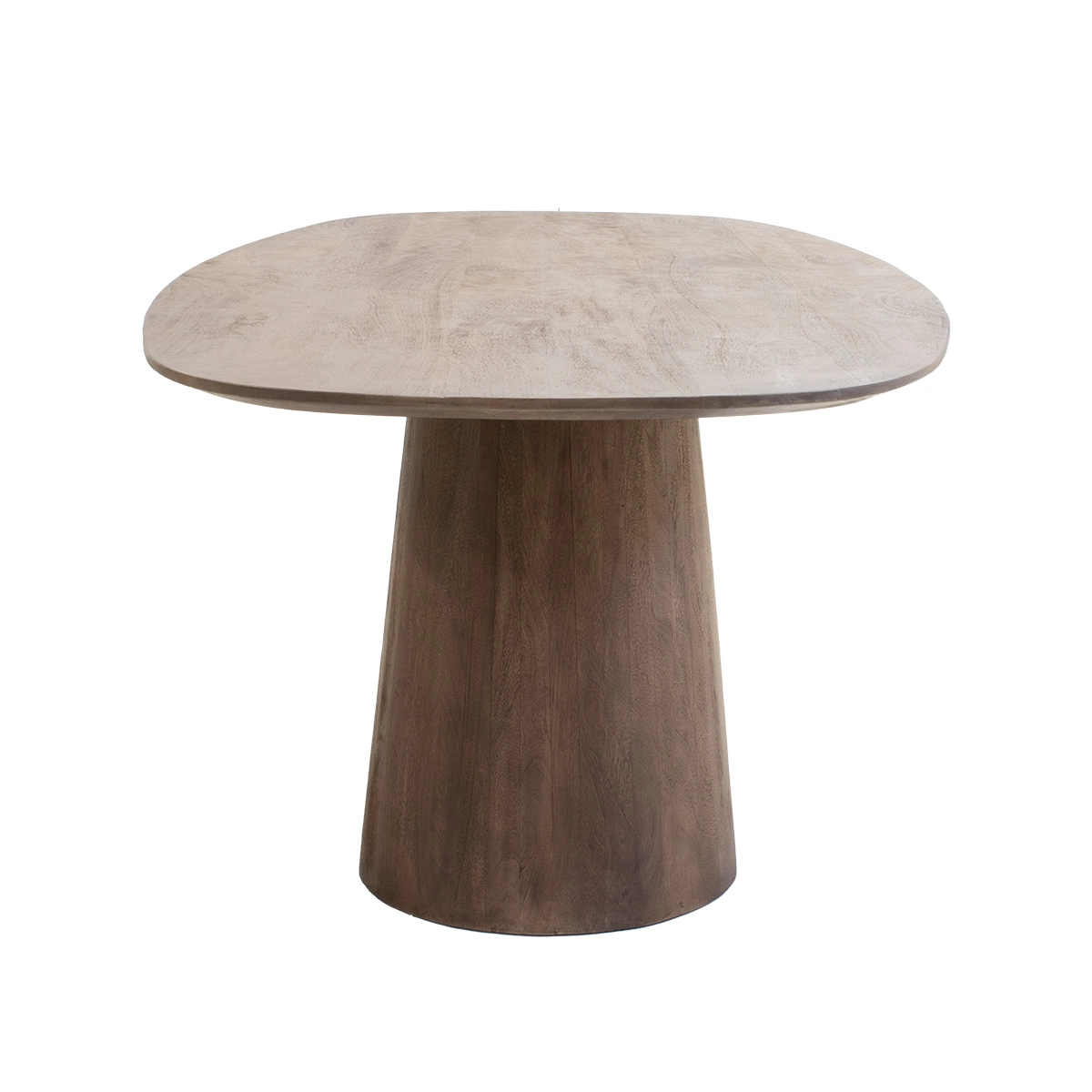 Esstisch Hermine dänisch oval 180 x 100 cm Mangoholz dunkelbraun