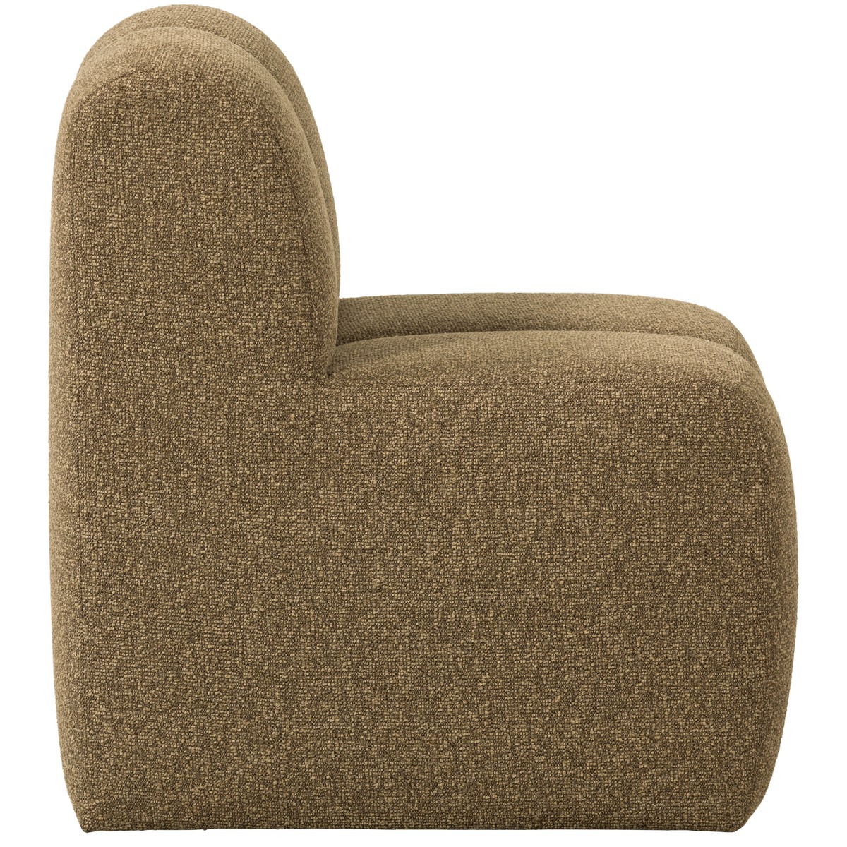 Esszimmerbank Eckbank MOJO 84 cm Element Bouclé gelb/braun melange