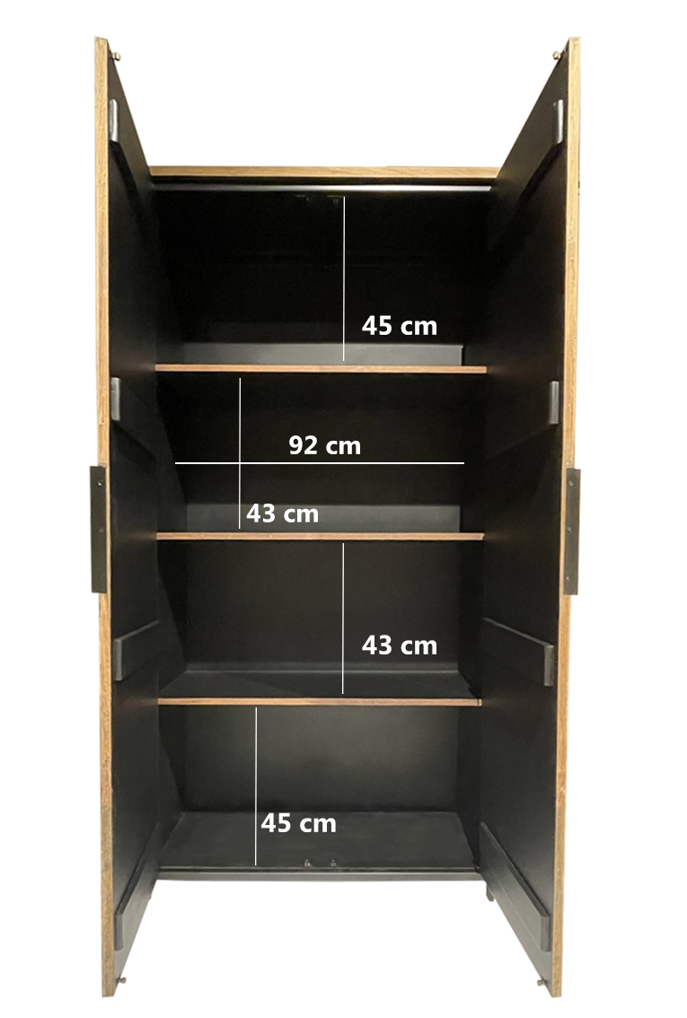 Schrank Tomar H 195 cm Teakholz  
