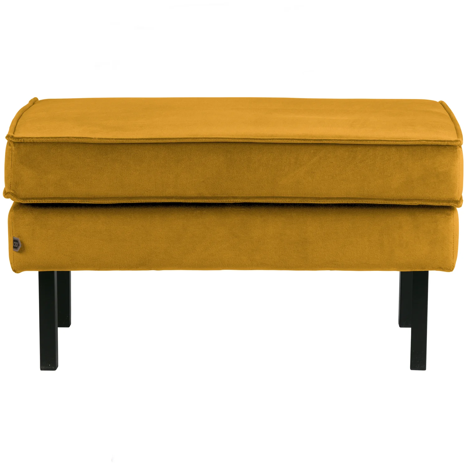 Hocker Fußhocker RODEO Samt Velvet ockergelb