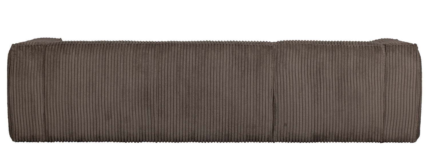 Ecksofa BEAN Rib Cord schlammfarben Longchair links