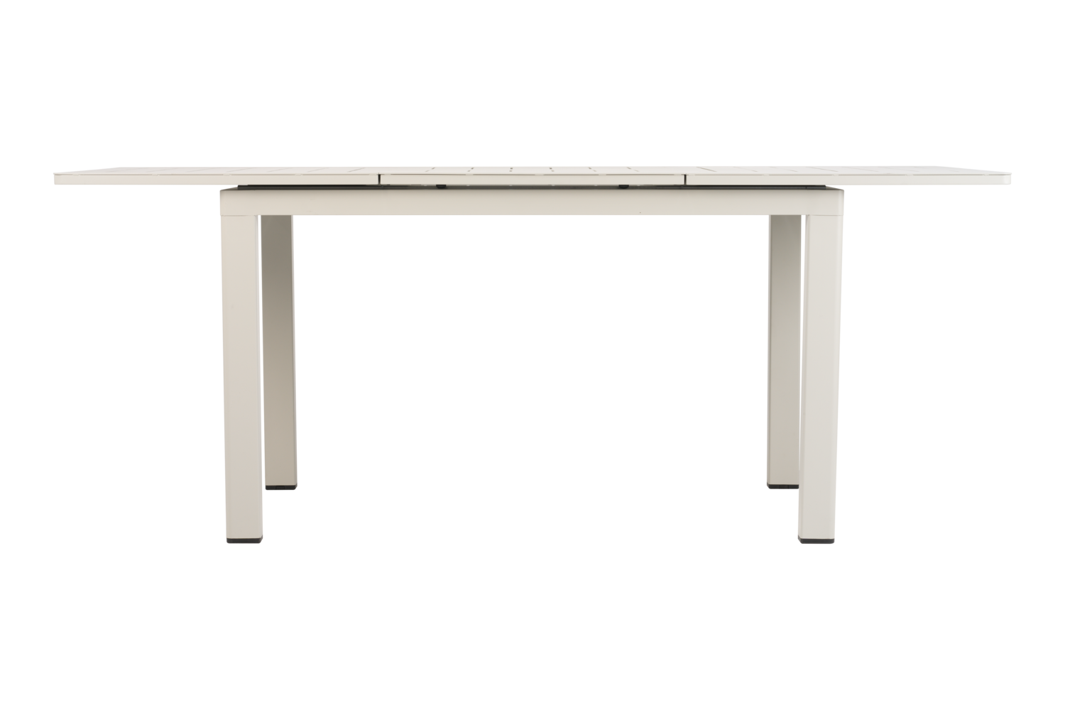 Gartentisch LOMMA hellgrau ausziehbar 132 bis 192 x 80 cm Aluminium