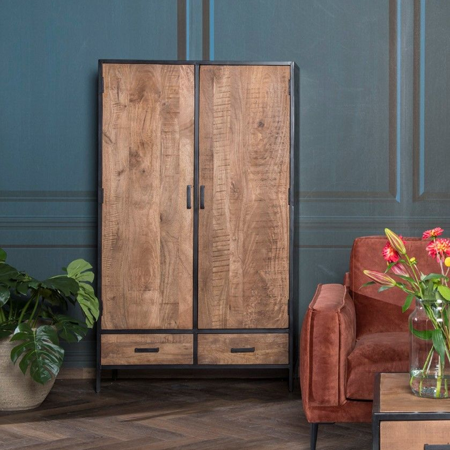 Schrank Sturdy Schubladen Mangoholz Wohnzimmerschrank