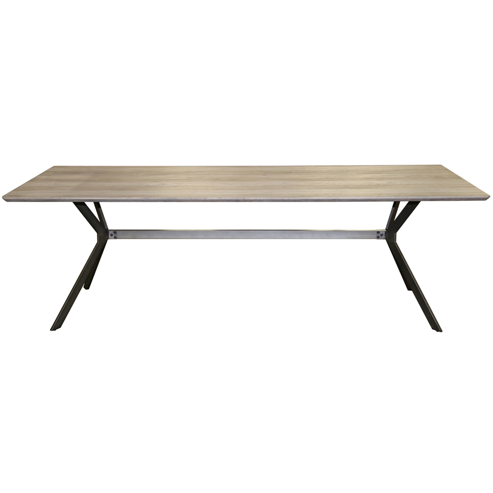 Esstisch 200 x 95 cm MDF Eiche Dekor grau  