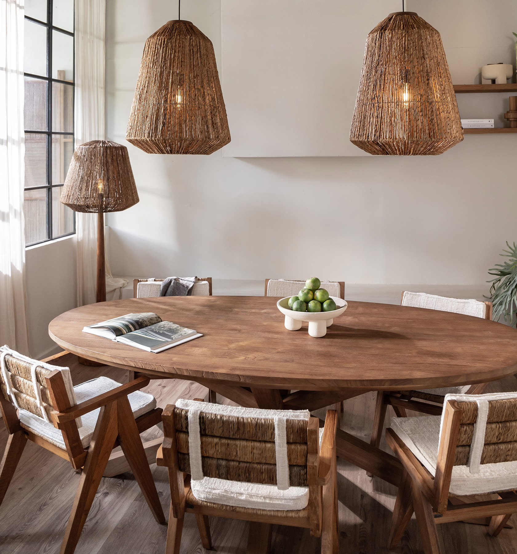 Esstisch Xono oval Teakholz natur 180 x 100 cm
