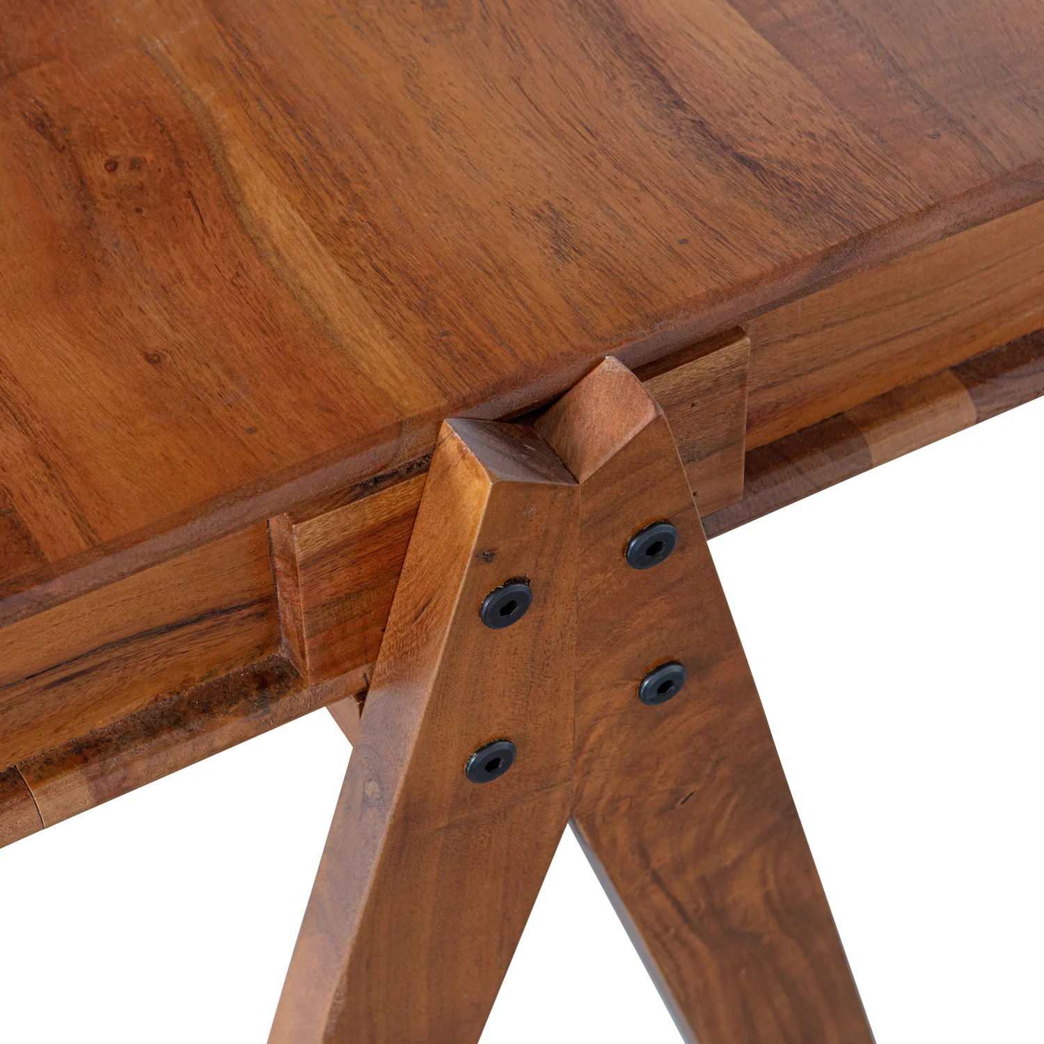 Schreibtisch COMPARTMENT 120 x 50 cm Akazienholz massiv braun