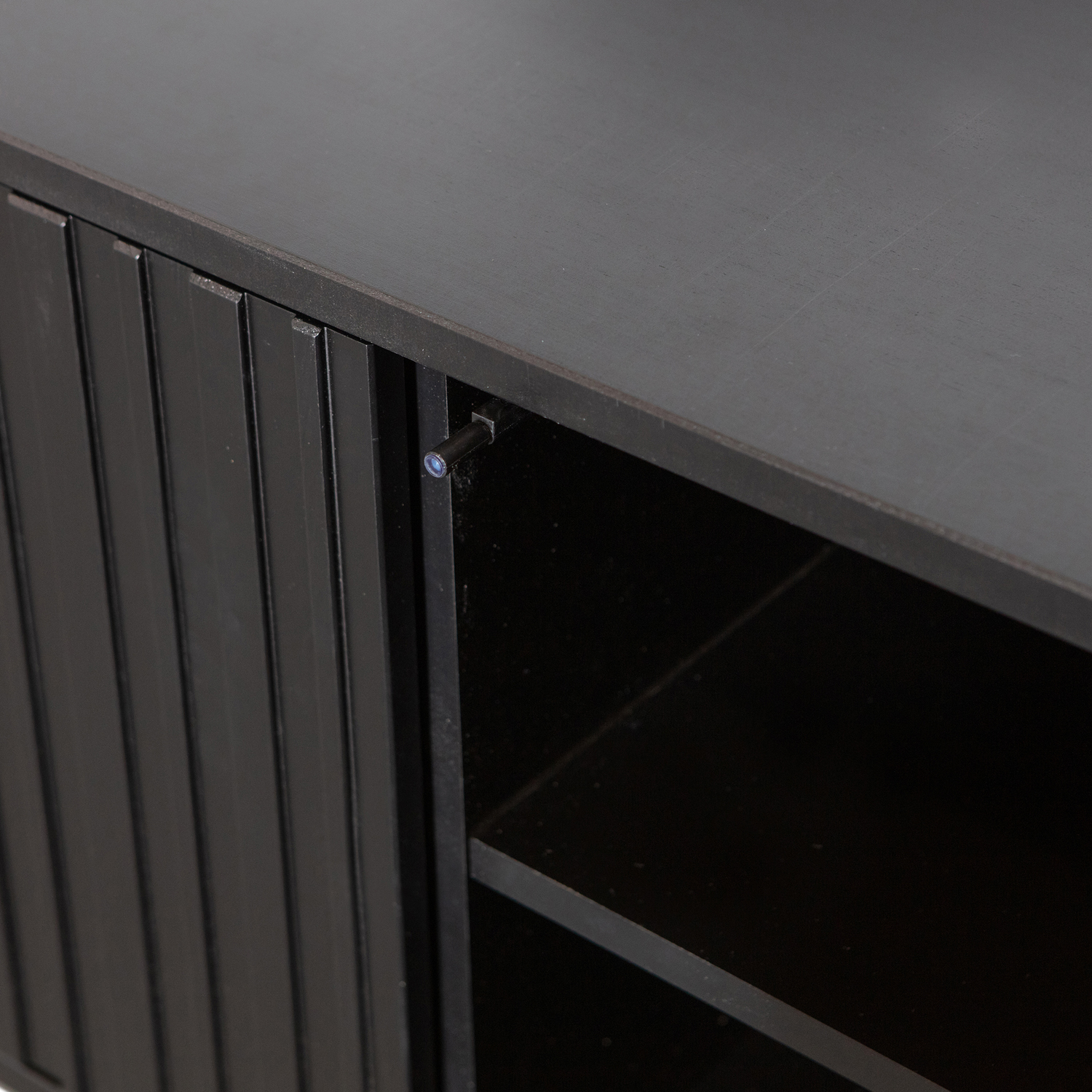 Sideboard Kommode  New Gravure 100 cm Kiefernholz schwarz