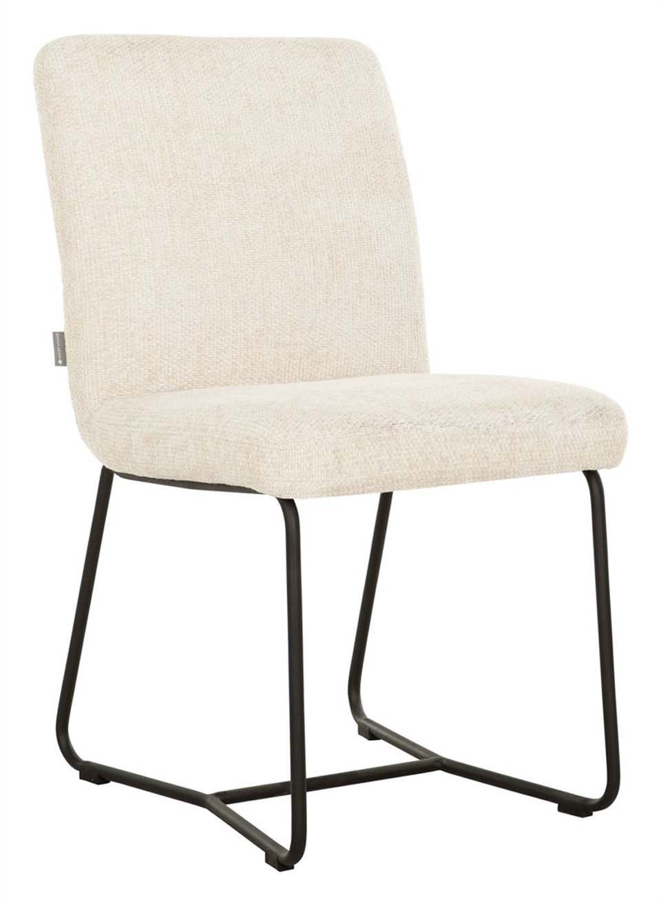 Esszimmerstuhl ZOLA gepolstert Samt natur creme