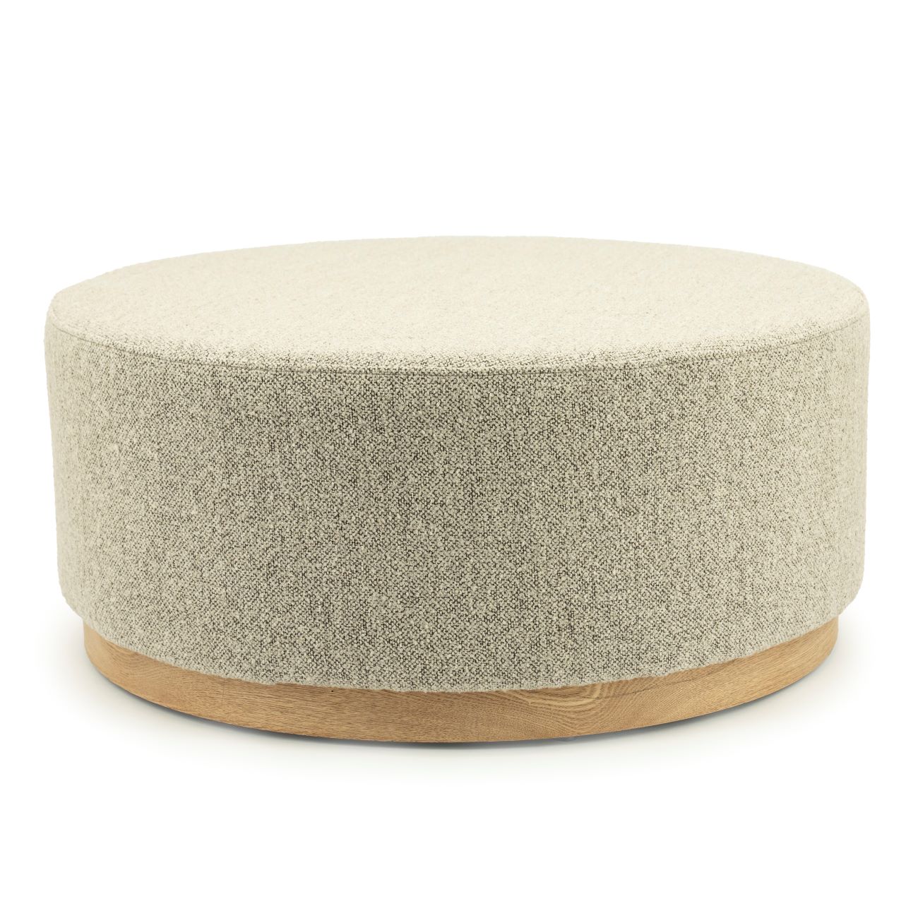 Pouf Sitzhocker Sitzpouf rund taupe 80 cm