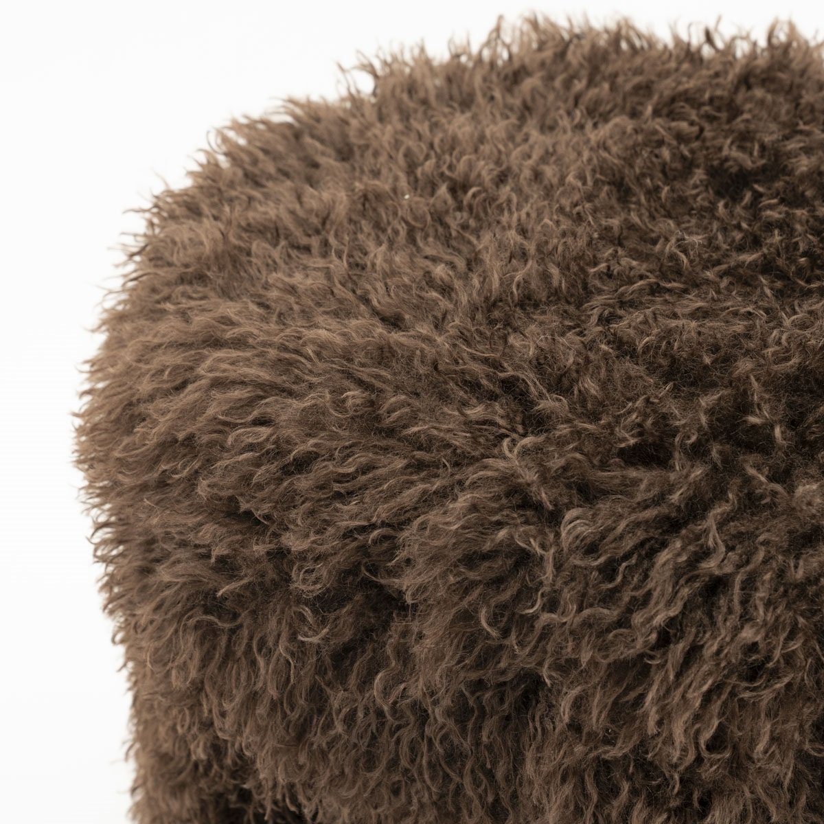 Pouf Doodly Ø 40 cm dunkelbraun Hocker Sitzhocker