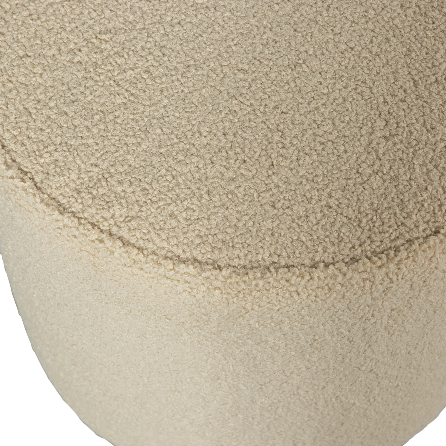 Hocker Sitzhocker SARA H 46 cm Teddystoff sandfarben