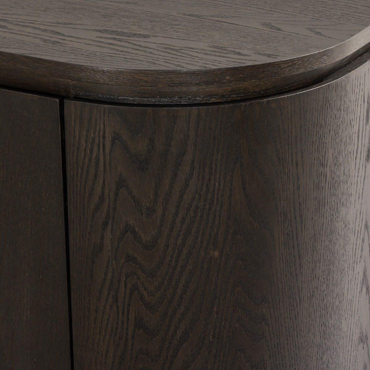TV Möbel Lowboard Tobago 210 cm Eiche Furnier Espresso Sideboard