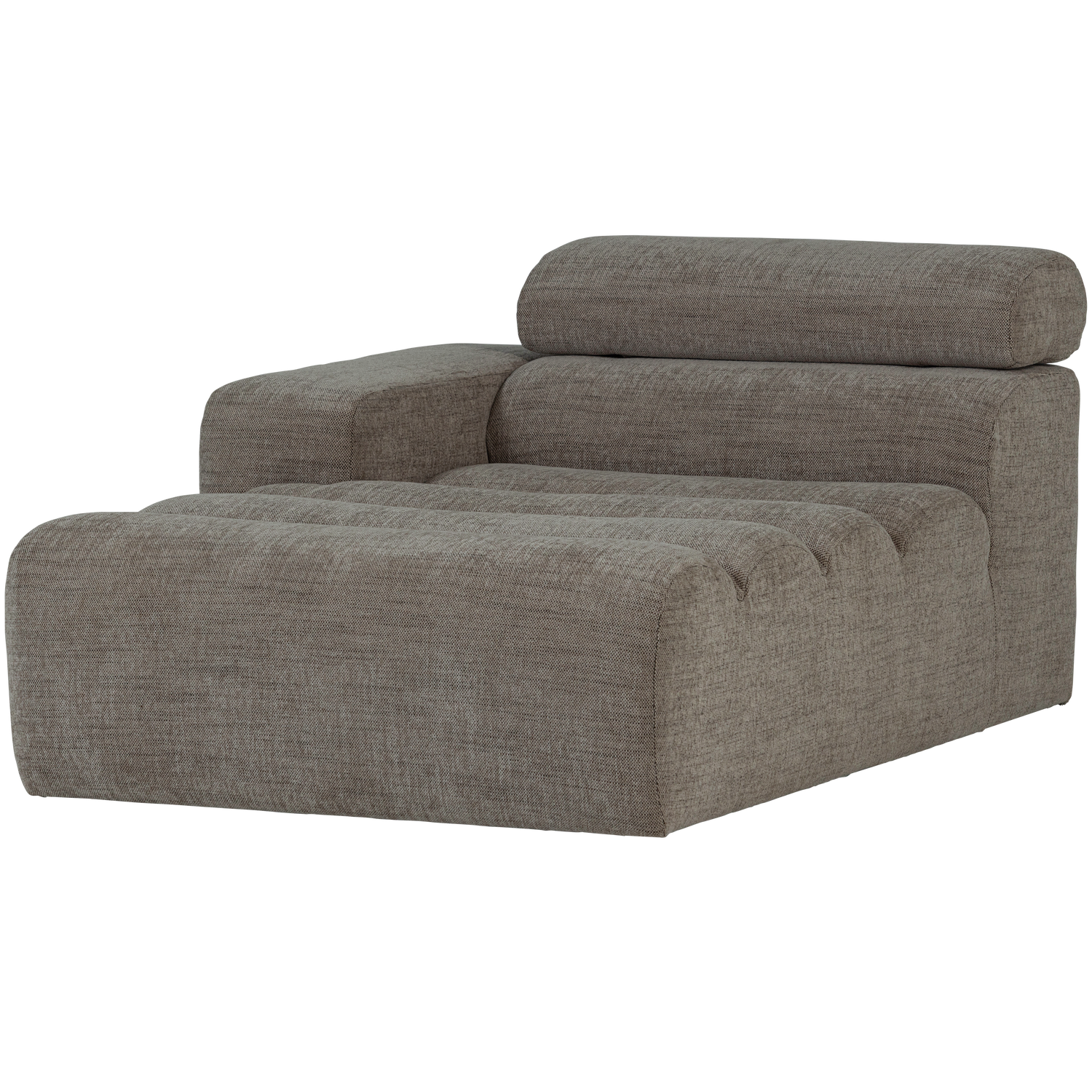 Sofaelement NOVI mit Longue Element links Webstoff grau melange