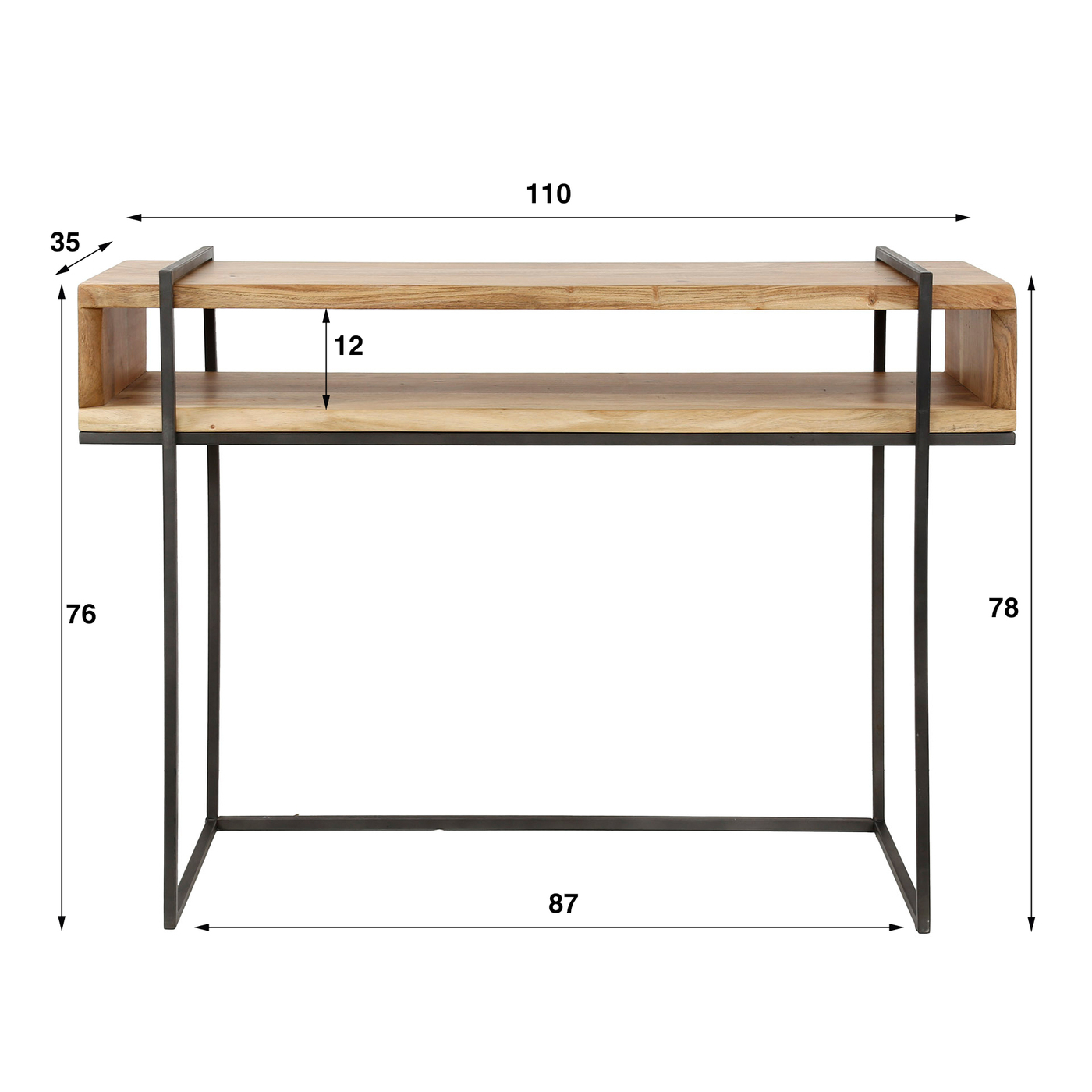 Konsole Konsolentisch BONA 110 cm Akazie massiv