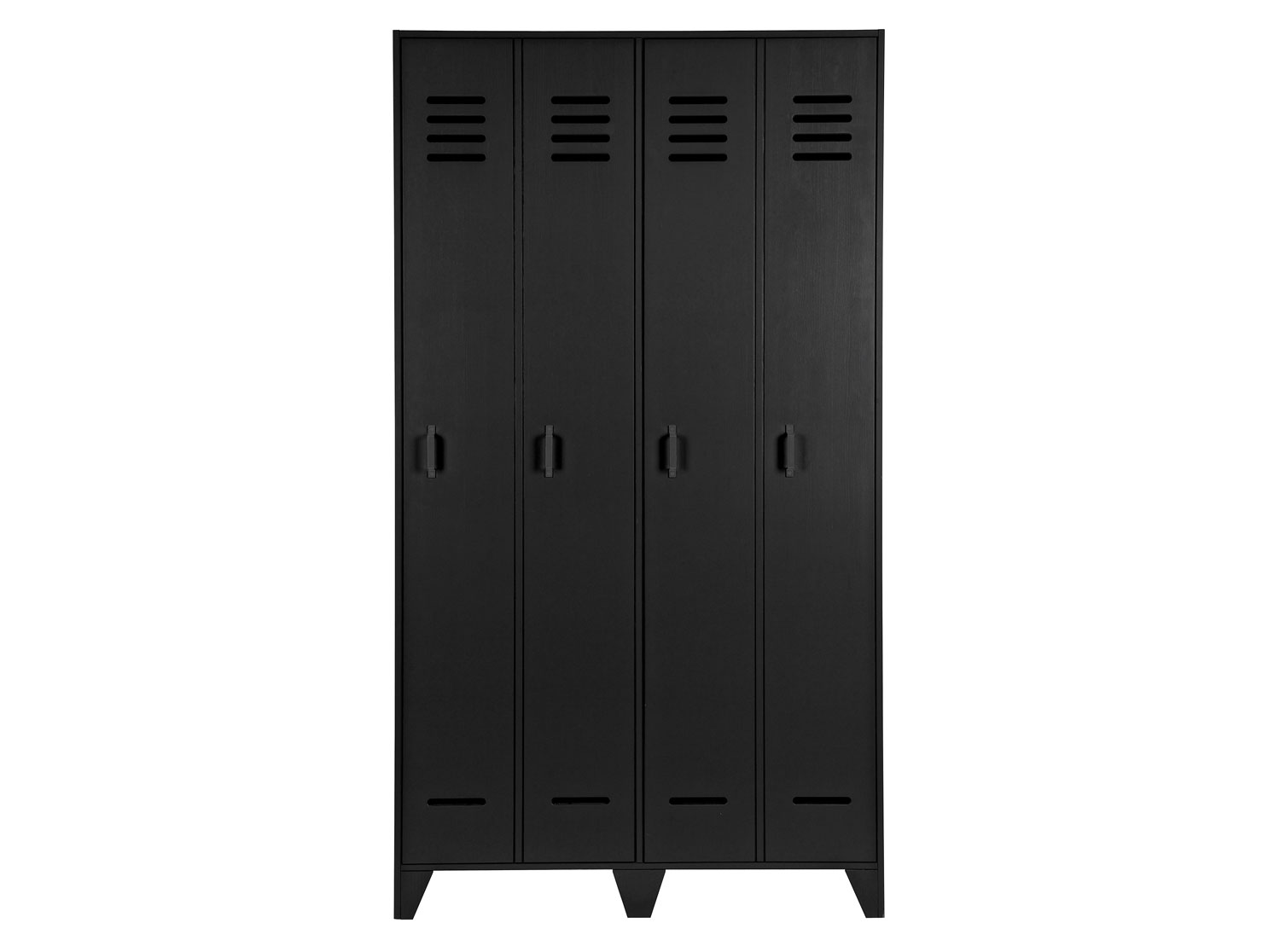 woood Schrank Spindschrank STIJN Kiefer schwarz