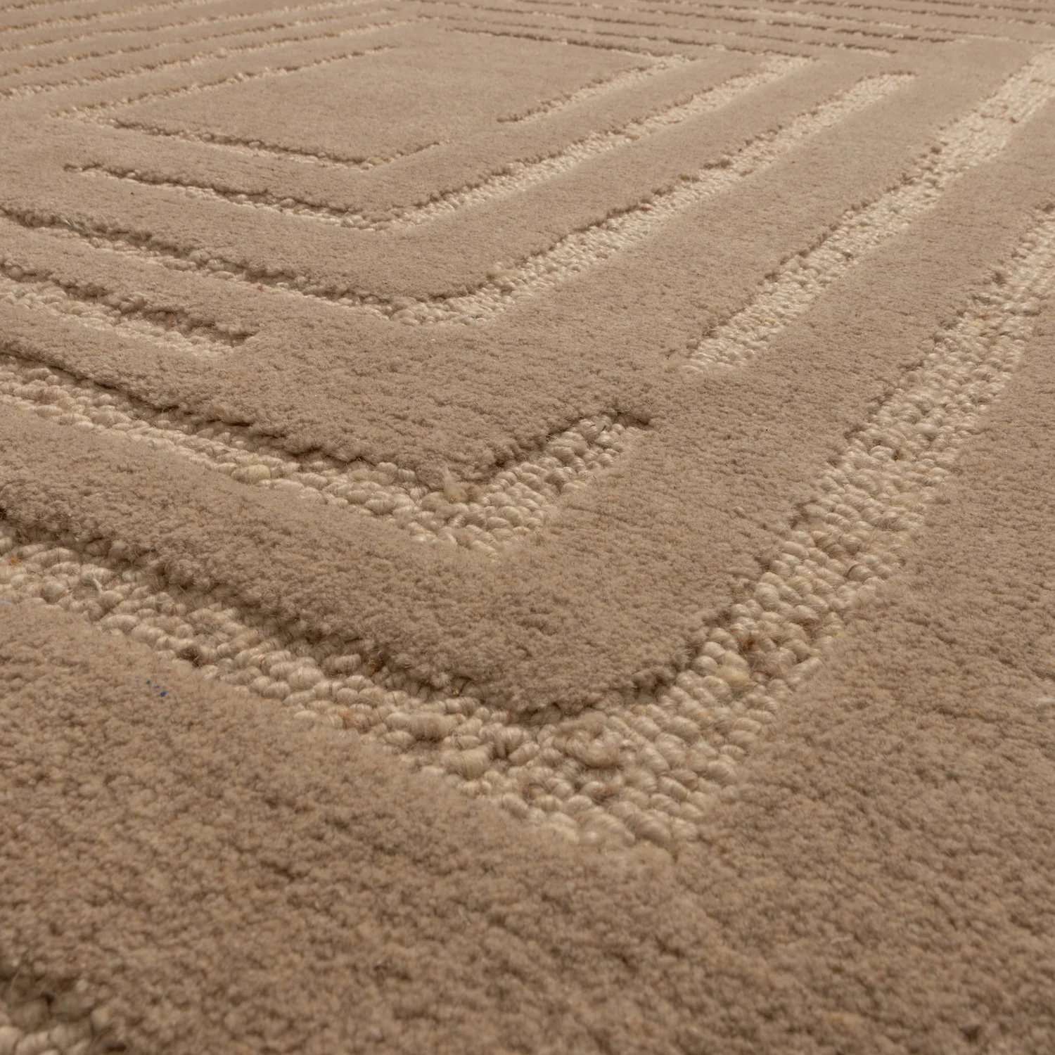 Teppich ALICIA 240 x 170 cm Wolle sandfarben Carpet